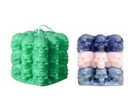 Molde silicona cubo de calaveras